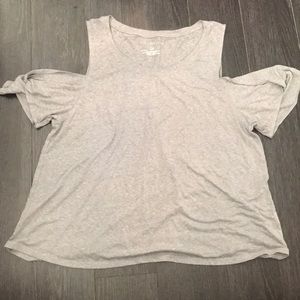 Gray off the shoulder top